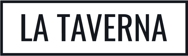 Schwarze eckige Umrandung für La Taverna Logo